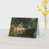Lady of Shalott On Boat von John William Waterhous Karte (Gelbe Blume)