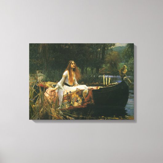 Lady of Shalott On Boat von John William Waterhous Leinwanddruck (Vorderseite)