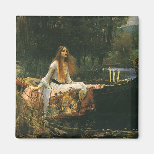 Lady of Shalott On Boat von John William Waterhous Magnet (Vorne)