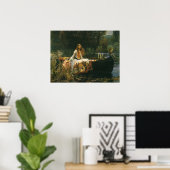 Lady of Shalott On Boat von John William Waterhous Poster (Heimbüro)