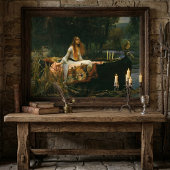 Lady of Shalott On Boat von John William Waterhous Poster