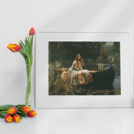 Lady of Shalott On Boat von John William Waterhous Poster