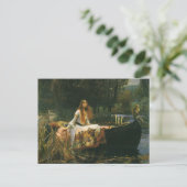 Lady of Shalott On Boat von John William Waterhous Postkarte (Stehend Vorderseite)
