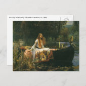 Lady of Shalott On Boat von John William Waterhous Postkarte (Vorne/Hinten)