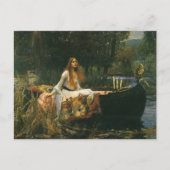 Lady of Shalott On Boat von John William Waterhous Postkarte (Vorderseite)