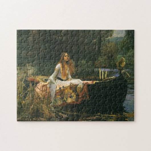 Lady of Shalott On Boat von John William Waterhous Puzzle (Horizontal)