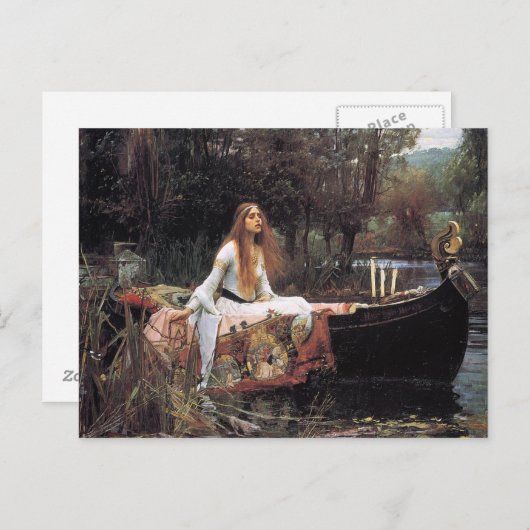 Lady of Shalott Postkarte (Vorne/Hinten)