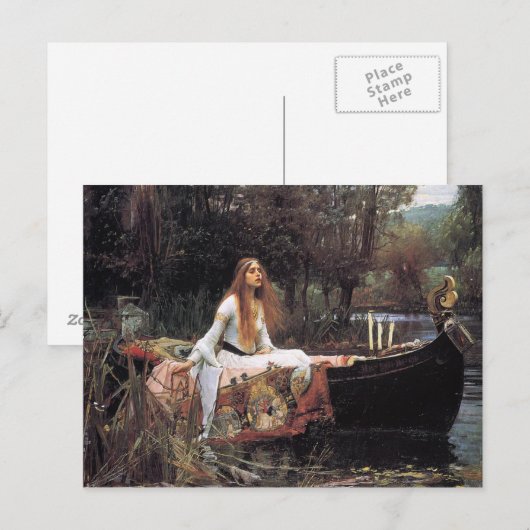 Lady of Shalott Postkarte (Vorne/Hinten)
