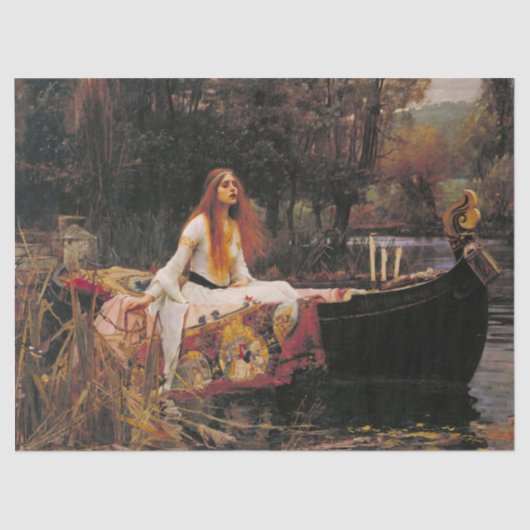 Lady of Shalott von John William Waterhouse Seidenpapier (Vorderseite)