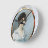 Lady of the Blunt Family (w/c and gouache on ivory Runde Wanduhr (Winkel)
