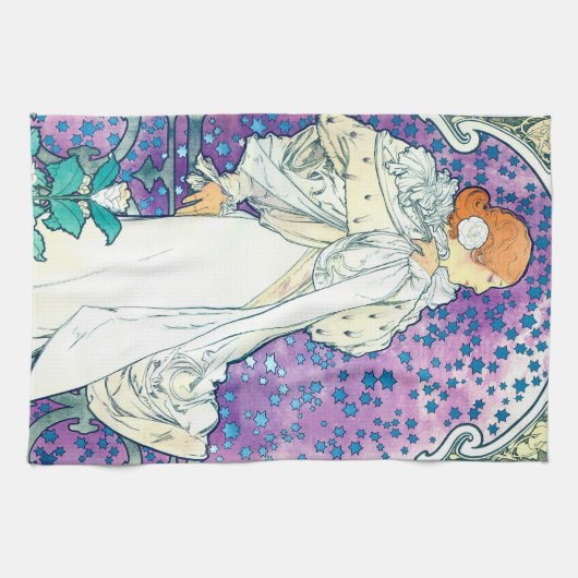 Lady of the Camelias, Alphonse Mucha Geschirrtuch (Horizontal)