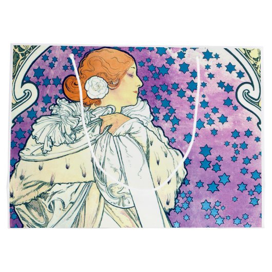 Lady of the Camelias, Alphonse Mucha Große Geschenktüte (Rückseite)