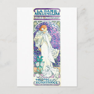 Lady of the Camelias, Alphonse Mucha Postkarte