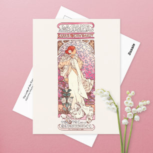 Lady of the Camellias Alphonse Mucha Postcard Postkarte