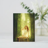 Lady of the Enchanted Forest Postkarte (Stehend Vorderseite)