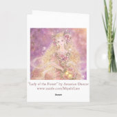 Lady of the Forest Grußkarte Karte (Rückseite)