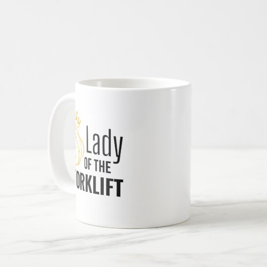 Lady of the Gabelstapler Kaffeetasse (Vorderseite Links)