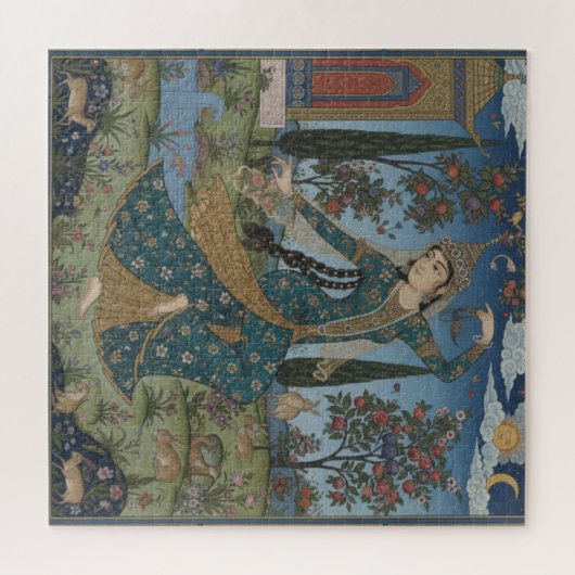 Lady of the Garden - Medieval Grace in Bloom Puzzle (Horizontal)