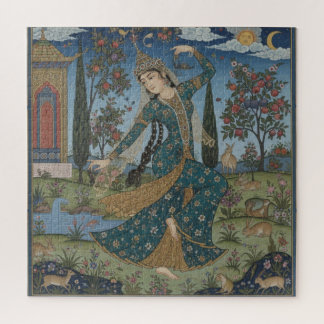 Lady of the Garden - Medieval Grace in Bloom Puzzle
