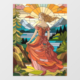 Lady of the Landschaftlich Vista: Festes Glas Eleg Fensteraufkleber