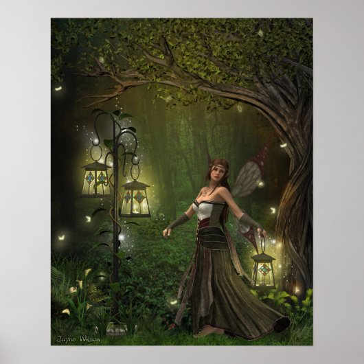 Lady of the Lanterns Print Poster (Vorne)