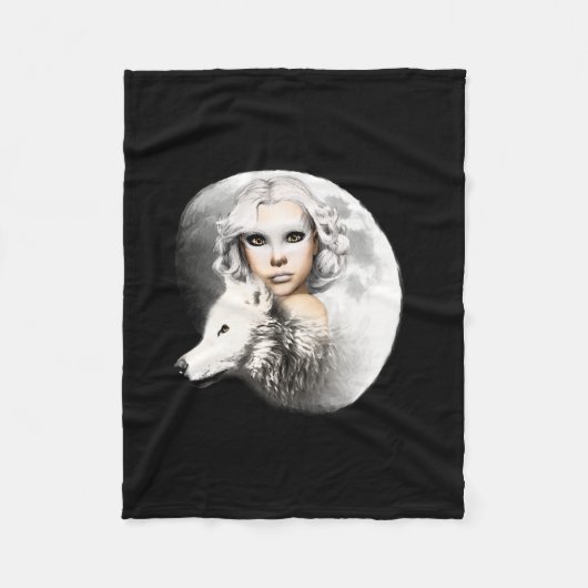Lady of the Moon Fleecedecke (Vorderseite)
