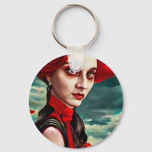 Lady of the Poppy Blume Fantasy Original Art Schlüsselanhänger