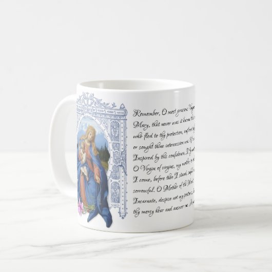 Lady of the Rosary Jungfrau Mary Prayer Coffe Kaffeetasse (Vorderseite Links)