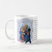 Lady of the Rosary Jungfrau Mary Prayer Coffe Kaffeetasse (Links)