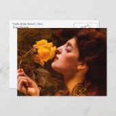 Lady of the Rose von Franz Dvorak Postkarte (Vorne/Hinten)