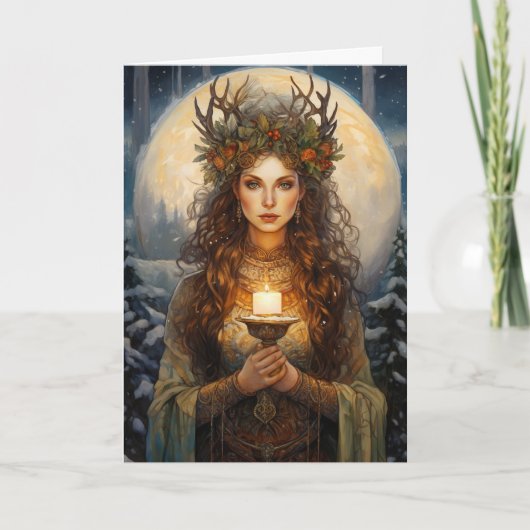 Lady of the Winter Light Karte (Vorderseite)