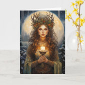 Lady of the Winter Light Karte (Gelbe Blume)