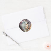 "Lady of Thought"-Aufkleber Runder Aufkleber (Umschlag)