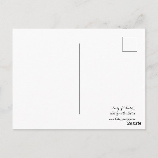 Lady of Winter Postkarten (Rückseite)