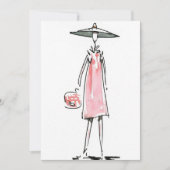 Lady off to Lunch Einladung (Vorderseite)