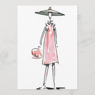 Lady off to Lunch Einladung