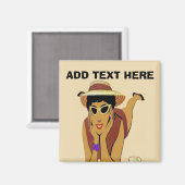 Lady on Beach Magnet (Vorderseite/Rückseite)