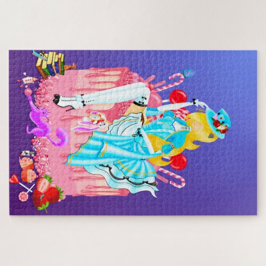 Lady on Birthday Cake Jigsaw Puzzle (Horizontal)