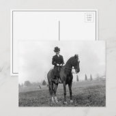 Lady on Horseback, 1912 Postkarte (Vorne/Hinten)