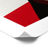 Lady on Red Tepet Fashion Illustration Poster (Ecke)