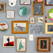 Lady on Red Tepet Fashion Illustration Poster