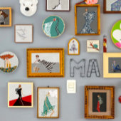 Lady on Red Tepet Fashion Illustration Poster