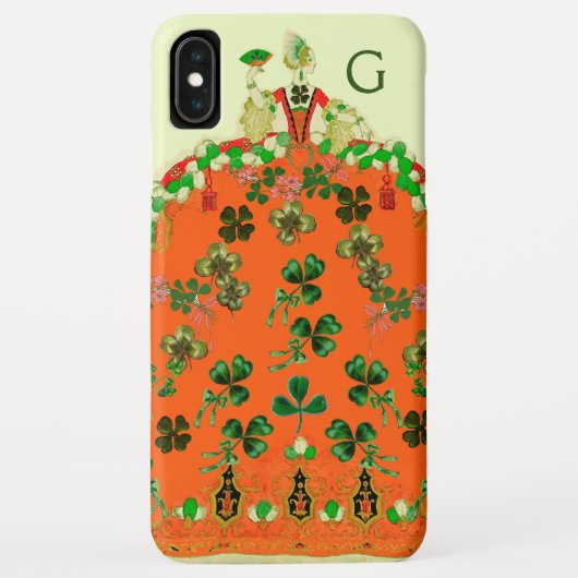 LADY ORANGE AND KLEEBLATTS St. Patricks Day Fashio Case-Mate iPhone Hülle (Rückseite)
