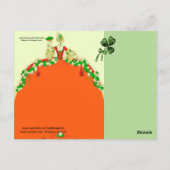 LADY ORANGE AND KLEEBLATTS St. Patricks Day Fashio Postkarte (Rückseite)