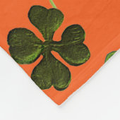 LADY ORANGE AND KLEEBLATTS St. Patricks Day Green Fleecedecke (Ecke)