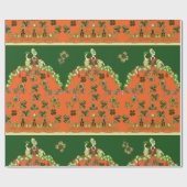LADY ORANGE AND KLEEBLATTS St. Patricks Day Green Geschenkpapier (Flach)