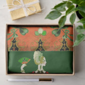 LADY ORANGE AND KLEEBLATTS St. Patricks Day Green Seidenpapier (Geschenk)