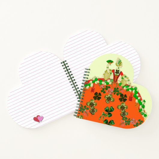 LADY ORANGE AND KLEEBLATTS St. Patricks Day Notizblock (Innenseite)