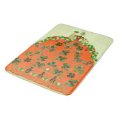 LADY ORANGE AND KLEEBLATTS St. Patricks Day Party Badematte (Schrägansicht)