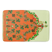 LADY ORANGE AND KLEEBLATTS St. Patricks Day Party Badematte (Vorderseite)